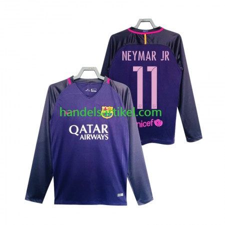 FC Barcelona Neymar JR 11 2016 2017 Retro Auswärts Trikotsatz Langarm